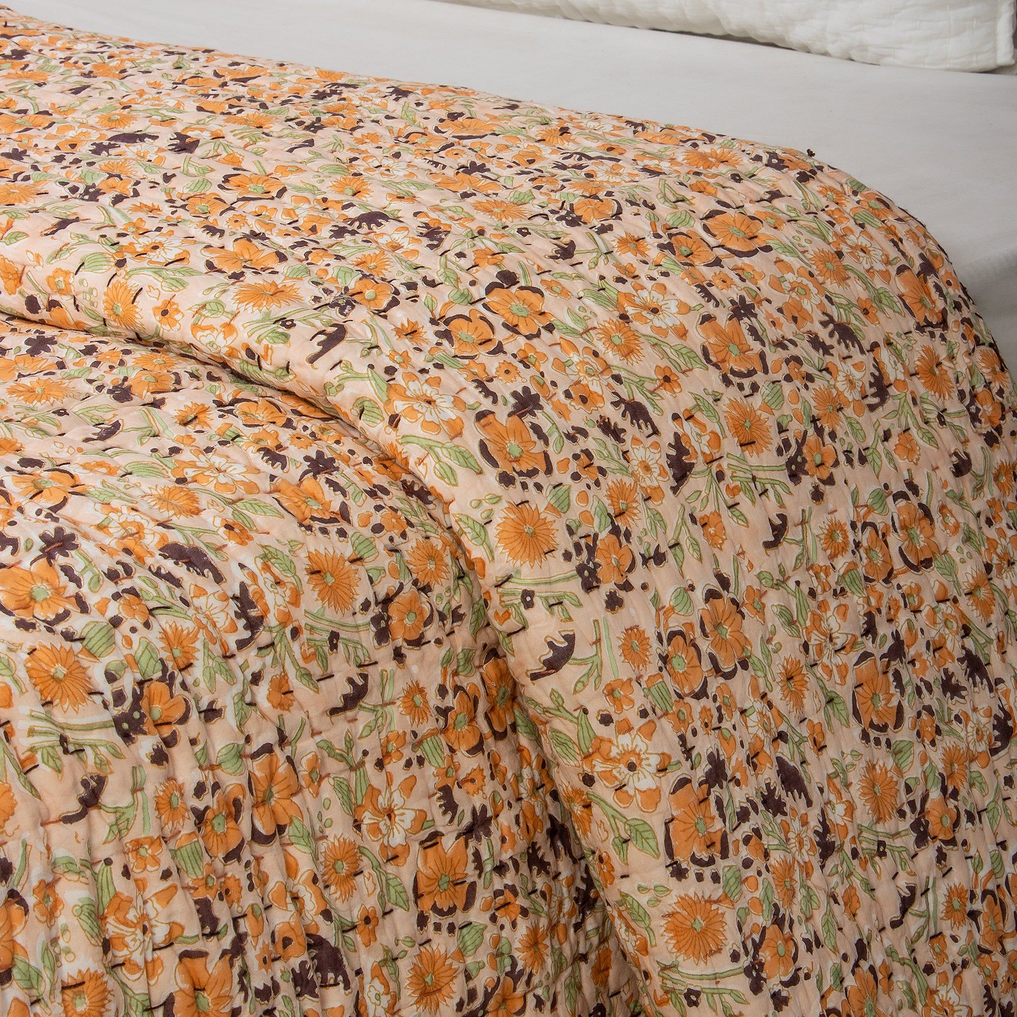 Premium Quality Cotton Floral Kantha Soft Blankets
